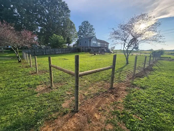 Farm fencing on a Putnam County property